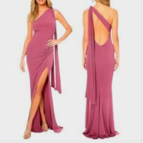 Katie May Attention Seeker One-Shoulder Maxi Dress Size Small New With Tags - Picture 2 of 11